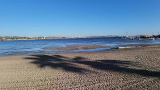 Tekirdağda deniz 20 metre çekildi
