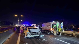 Tekirdağda zincirleme kaza: 2si asker 5 yaralı