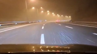 TEMin Bolu geçişinde tipi şeklinde kar yağışı