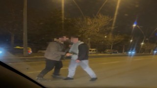 Tırın önüne atladı, trafiği kilitledi