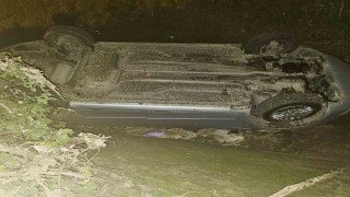 Tokatta otomobil su kanalına düştü: 1 yaralı