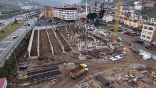 Trabzonda Çağlayan Kentsel Dönüşüm Projesinde inşaatlar yükseliyor