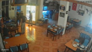 Trabzonda restorandaki silahlı saldırının görüntüleri ortaya çıktı