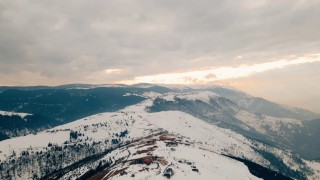 Trabzonun yaylalarından kar manzaraları