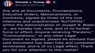 Trump, Biden döneminde Autopen ile imzalanan belgelerin geçerliliğini yitirdiğini açıkladı: Bu şekilde af veya ceza indirimi alanlar yasal etkisinin olmadığını unutmamalı