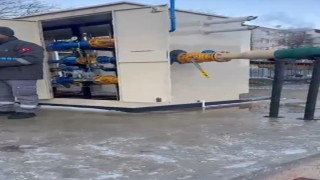 Türkelide taşımalı doğalgaz yeniden verilmeye başlandı