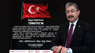 Vali Yılmaz’dan Şehit Polisler İçin Taziye Mesajı