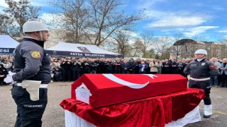 Vefat eden polis memuru törenle uğurlandı