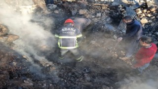 Yangında evi küle dönen yaşlı kadının cenazesine ulaşıldı
