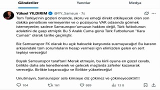 Yüksel Yıldırım: Samsunspor asla kimseye diz çökmez ve çökmeyecek