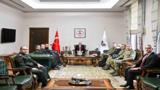 5inci Kolordu Komutanı Tümgeneral Aksoytürk ve beraberindeki heyet Kırklarelinde