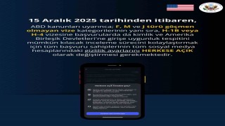 ABD Büyükelçiliği: Vize başvurusu yapacak kişilerin sosyal medya hesaplarını herkese açık hale getirmesi gerekiyor