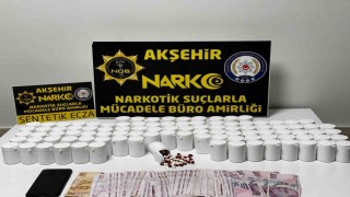 Akşehirde uyuşturucu operasyonu: 5 bin 500 hap ele geçirildi