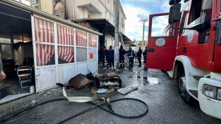 Aksuda iş yeri yangını korkuttu