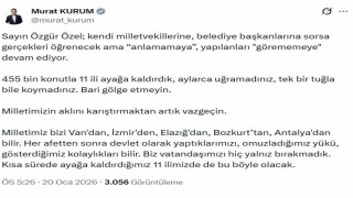 Bakan Kurum: Tek bir tuğla bile koymadınız, bari gölge etmeyin