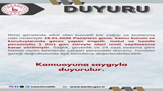 Bartında kamu çalışanlarına kar tatili