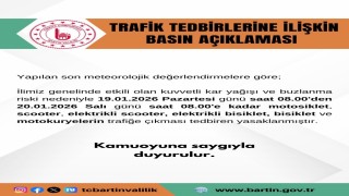 Bartın’da Motosiklet ve Scooter Trafiğe Çıkamayacak