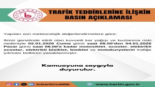 Bartında motosikletlerin trafiğe çıkışı yasaklandı