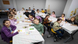 Başiskelede öğrenciler yarıyıl tatilini atölye çalışmalarıyla değerlendiriyor