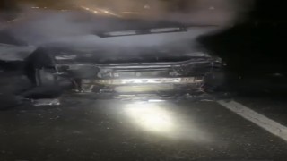 Batman-Diyarbakır karayolunda araç yangını