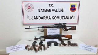 Batmanda uzun namlulu silah ve mühimmat ele geçirildi