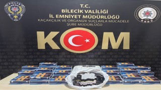 Bilecikte araçtan binlerce makaron çıktı