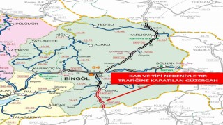 Bingöl-Diyarbakır karayolu tır trafiğine kapandı