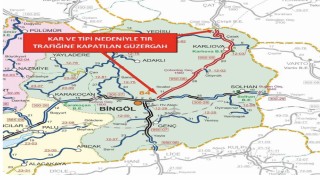Bingöl-Erzurum karayolu tır trafiğine kapatıldı