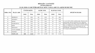 Bingölde 179 köy yolu ulaşıma açıldı