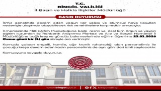 Bingölde eğitim kurumlarına kar tatili
