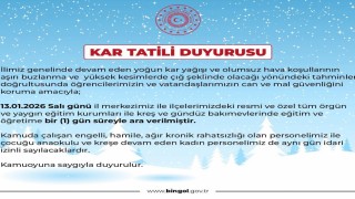 Bingölde eğitime 1 gün ara verildi