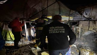 Burdurda ahır yangını korkuttu
