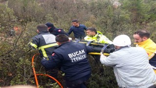 Burdurda otomobil uçuruma düştü: 1 yaralı