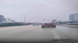Bursada ters yöne giren otomobil paniğe neden oldu