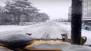 Çermikte karla mücadele devam ediyor