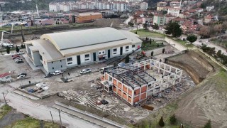 Cimnastik salonu inşaatı tüm hızıyla sürüyor