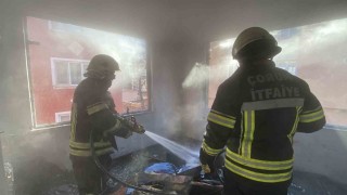 Çorumda metruk binada korkutan yangın