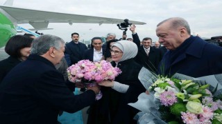 Cumhurbaşkanı Erdoğan, Özbekistan Cumhurbaşkanı Mirziyoyevi törenle karşıladı