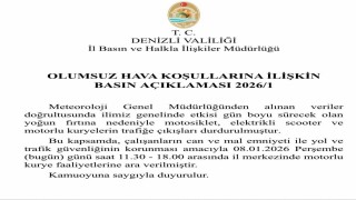 Denizlide fırtına nedeniyle motorla trafiğe çıkışlar durduruldu