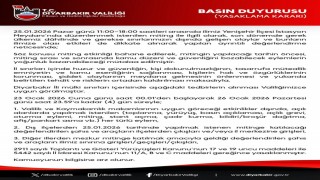 Diyarbakırda gösteri ve yürüyüşler 4 gün boyunca yasaklandı