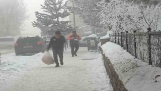 Dondurucu soğukların etkili olduğu Ardahanda hayat durma noktasına geldi