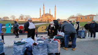 Edirneli umreciler Selimiye Meydanında karşılandı