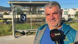 Edremitte bir babanın kızı ıslanmasın diye yaptığı durak belediyeyi harekete geçirdi