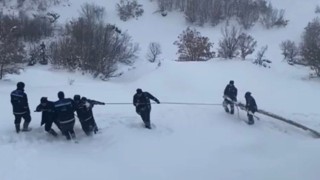 Ekipler enerji için seferber oldu: Kar içerisinde zorlu mücadele