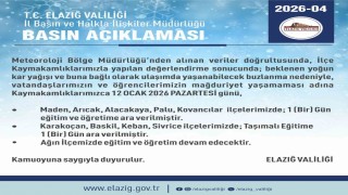 Elazığda 5 ilçede eğitim-öğretime ara verildi