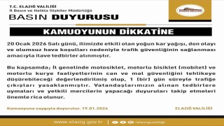 Elazığda motosiklet, mobilet ve motorlu kuryelerin trafik yasakları uzatıldı