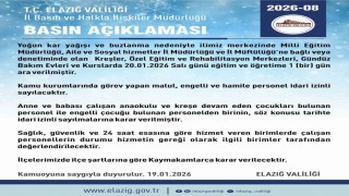 Elazığda rehabilitasyon ve bakımevi kurslarına 1 gün daha kar tatili