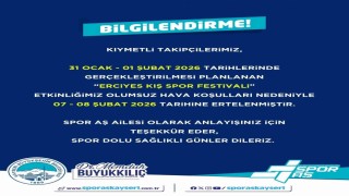 Erciyes Kış Spor Festivaline olumsuz hava engeli