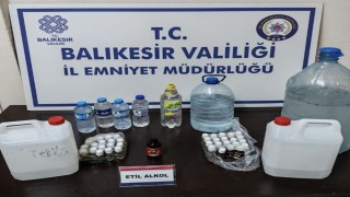 Erdekte kaçak içki operasyonu