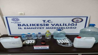Erdekte kaçak içki operasyonu